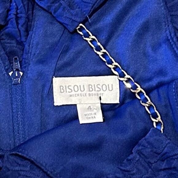 Bisou Bisou Ryal Blue Strapless Cocktail Dress Size 4 - Picture 8 of 10